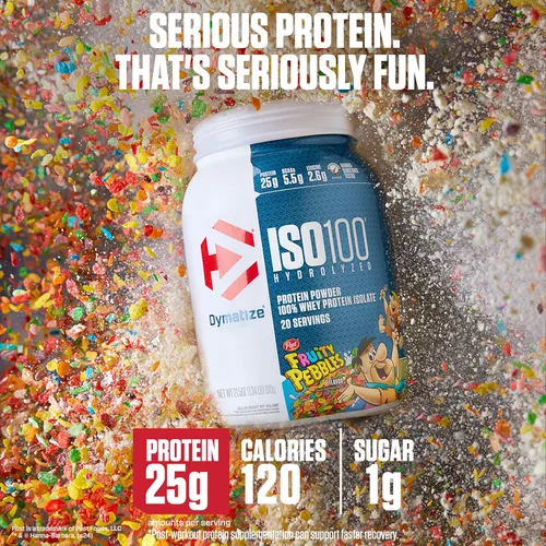 Miniatura 2 de Dymatize ISO100 Proteína hidrolizada en polvo, 100% aislado de proteína de suero, 0.88 onzas (25 g) de proteína, 0.19 onzas (5.5 g) de BCAA, sin