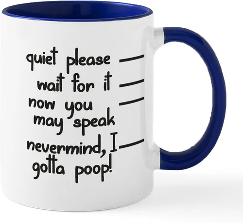 Miniatura 70 de CafePress Time To Poop Mugs Taza de café de cerámica de 11 oz (11.0 fl oz)