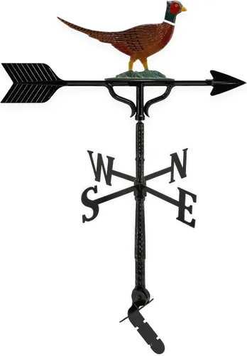 Montague Metal Products Veleta de 32 pulgadas con adorno de faisán de color Color natural