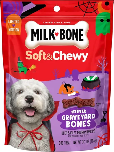 Miniatura 17 de Milk-Bone MaroSnacks - Golosinas para perros, carne de res, 15 onzas (paquete de 6) con médula ósea real y calcio