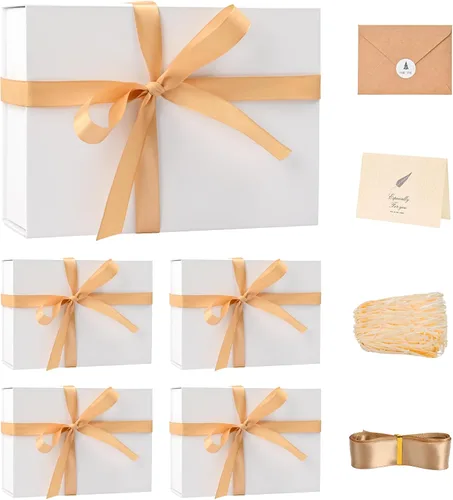 Miniatura 57 de LIFELUM Square Gift Box with Magnetic Lid, Card, Sticker, Ribbon, Shredded Paper Filler for Business, Wedding, Birthdays