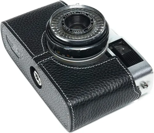 Miniatura 6 de Trip 35 - Funda de piel auténtica hecha a mano para cámara Olympus Trip 35 con correa de mano (negro)