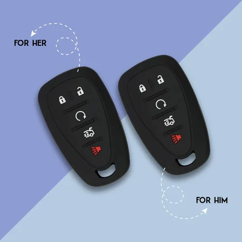 Miniatura 5 de Autobase Funda de silicona para llavero de Chevy Malibu Camaro Trax Traverse Trailblazer Sonic Blazer Cruze Volt Equinox Spark Accesorio