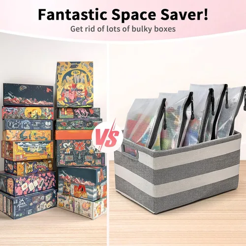 Miniatura 5 de Umriox Bolsas de malla con cremallera, A3+A4 (12 colores, 24 paquetes), bolsas de almacenamiento grandes, bolsas con cremallera para suministros
