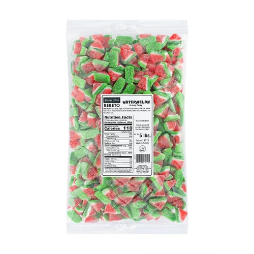 Rodajas de sandía, gomitas, bolsa de 5 libras