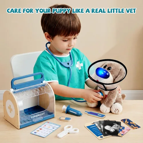Miniatura 3 de Set interactivo de veterinario para perros, juego de veterinario para niños, regalo de cumpleaños para niños y niñas, kit de juguetes de simulación