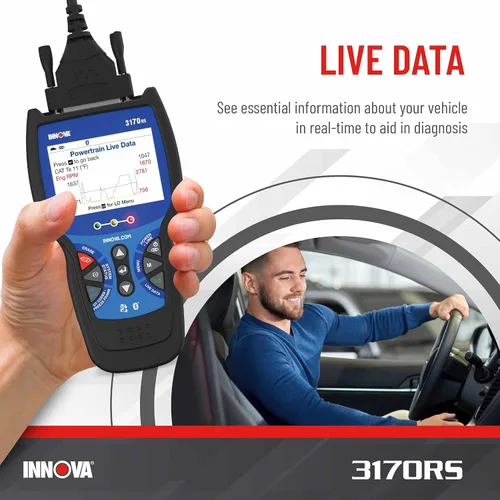 Miniatura 6 de INNOVA 3170RS Escáner OBD1 y OBD2, Herramienta de Escaneado de Sangrado ABS, Diagnóstico OBD2, Servicio de Calibrador, Vida de la Pastilla de Freno