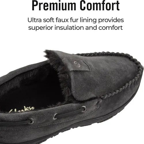 Miniatura 3 de Clarks Pantuflas venecianas para hombre, Gris
