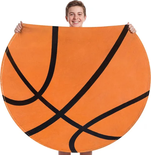 SeaRoomy Manta de pelota deportiva, 60 pulgadas, redonda de franela suave, manta novedosa para adultos y niños, regalo de broma para adolescentes,