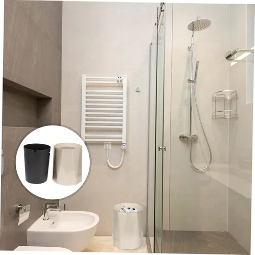 Miniatura 6 de Cabilock Bote de basura de diseño moderno para la oficina en casa, versátil, simple, elegante, para sala de estar, dormitorio, baño, cocina, compacto