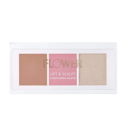 Miniatura 2 de FLOWER BEAUTY By Drew Barrymore Lift & Sculpt - Paleta de contorno + rubor + resaltado - polvo cremoso + mezclable (claro a mediano)