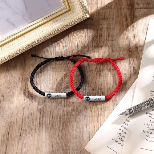 Miniatura 5 de Pulsera personalizada con imagen en el interior, pulseras personalizadas para parejas de proyección de fotos para él y ella, pulseras a juego