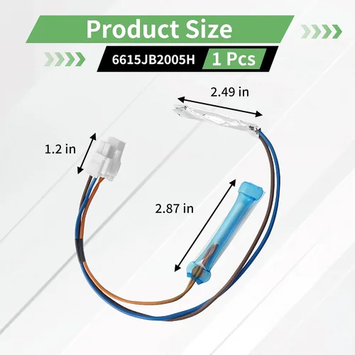 Miniatura 7 de 6615JB2005H Conjunto de sensor de temperatura de descongelación para refrigerador LG Kenmore compatible con LG, Samsung y Kenmore. El conjunto