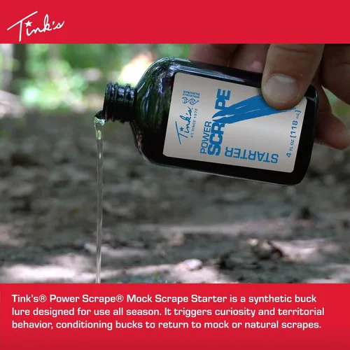 Miniatura 2 de TINK'S Power Scrape Starter Botella de 4 onzas líquidas Accesorios de caza, arrancador de raspado simulado para rasguños naturales