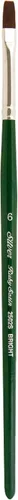 Silver Brush Limited 2502S - Cepillo brillante satinado rubí para acrílicos fluidos y fluidos, tamaño 6, mango corto