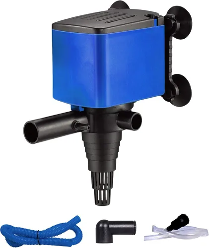 Miniatura 7 de Bomba sumergible con filtro interno de 475 GPH - Bomba de tanque de peces de acuario 3 en 1 con oxigenación, filtración y ciclismo de agua, Azul; 1