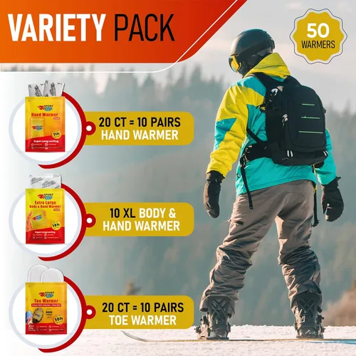 Miniatura 3 de Calentadores de manos, pies y XL para cuerpo y manos - Paquete variado, 10 pares de calentadores de manos, 10 pares de calentadores de pies