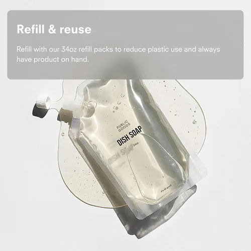 Miniatura 6 de Public Goods Jabón natural para platos Jabón de cocina A base de plantas y vegano Líquido detergente transparente para platos Fórmula