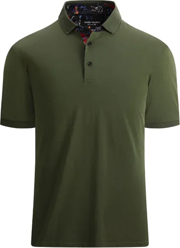 Alex Vando Camisas tipo polo para hombre, manga corta, ajuste regular, diseño moderno