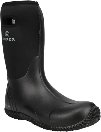 Miniatura 2 de ROPER Hombres Barnyard Pull On Rain Casual Botas Mid Calf - Negro