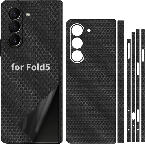 Miniatura 8 de Para Samsung Galaxy Z Fold 5 Skin Wrap Phone Sticker Fibra de Carbono 3M Vinilo Ultra Delgado Ultraligero Etiqueta Protector de Vidrio Película