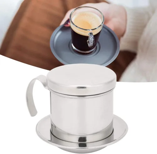 Miniatura 5 de Cafetera de goteo vietnamita, con pantalla de filtro fino, cafetera vietnamita vietnamita, filtro de goteo simple, la mejor opción de regalo