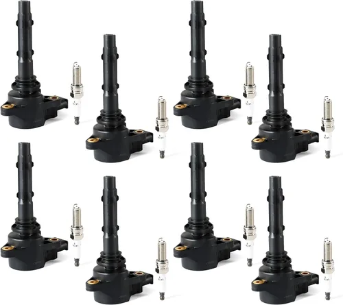 Paquete de 8 bobinas de encendido UF535 de 8 piezas y bujías de iridio compatibles con Mercedes-Benz CLS550 E550 S550 GL450 SL550 ML550 S450 CL550