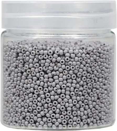 Miniatura 22 de Bala&Fillic Tamaño casi uniforme Cuentas de semillas redondas de color verde ejército de 2 mm Aproximadamente 10000 piezas/110 gramos en caja