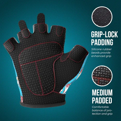 Miniatura 3 de Contraband Pink Label 5237 – Guantes de levantamiento de pesas con calavera, para mujer, Serie Design (1 par), Verde, XS