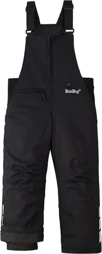Lelaki Baberos de esquí de nieve para niños pequeños, con aislamiento Waterporoof Ripstop para invierno, pantalones de snowboard para niños y niñas