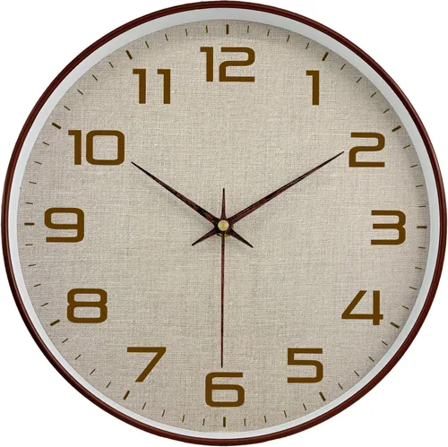 Miniatura 12 de Reloj de pared moderno de 8 pulgadas que funciona con pilas, reloj analógico de cuarzo silencioso sin tictac con números grandes, reloj de pared
