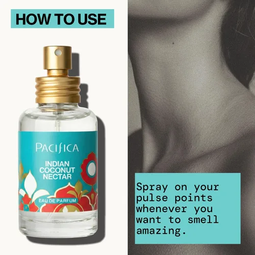 Miniatura 8 de Pacifica Aerosol de Perfume de Néctar de Coco Indio – Fragancia Tropical de Vainilla y Coco, Perfume Encaparable de Playa para Mujeres, Fórmula