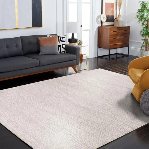 Miniatura 34 de SAFAVIEH Metro Collection - Alfombra decorativa de 2 x 3 pies, azul y marfil, diseño transicional, ideal para áreas de alto tráfico en pasillo, baño
