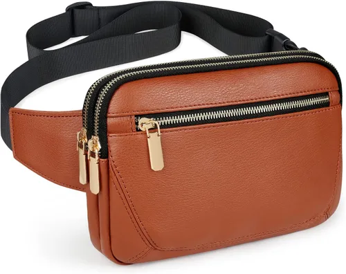 Riñoneras de cuero para mujer, de moda, de talla grande, color negro, para hombres, lindas bolsas cruzadas, riñonera con gran capacidad, casual,