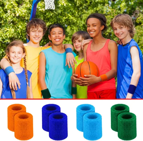 Miniatura 5 de Hungdao Pulseras para niños, coloridas bandas deportivas para sudar, atléticas, baloncesto, fútbol, fiestas, regalos para niños, actividades al aire