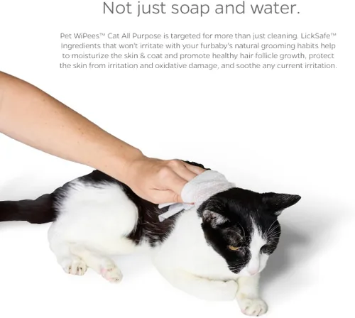Miniatura 7 de Toallitas para gatos de todo uso Pet WiPees™ – 100 Toallitas de baño diarias para gatos, Toallitas naturales para gatos para orejas, pelaje