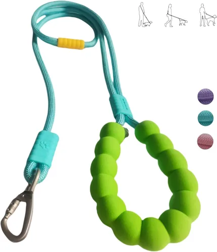 Miniatura 13 de Correa de perro manos libres, cintura elástica ajustable y correa cruzada con mango cómodo, cuerda de nailon resistente para perros pequeños a Negro