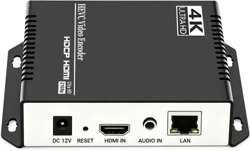 H.265 H.264 4K HDMI a IP Network Video Coder, 1080P HD Video Audio Codificador Soporta RTSP RTMPS UDP HLS SRT HTTP WebRTC ICECAST, para IPTV,