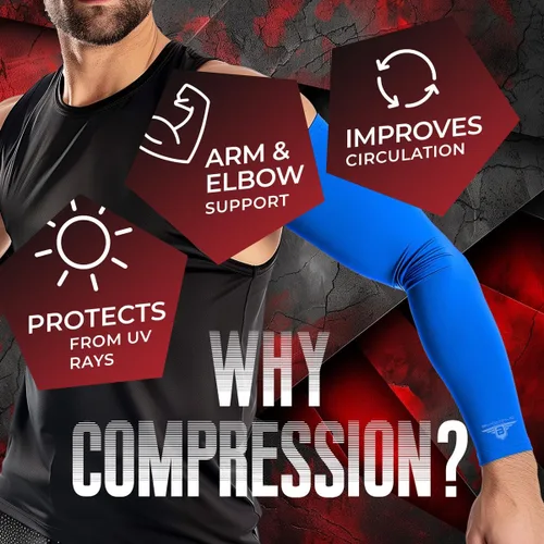 Miniatura 2 de Bucwild Sports Baseball Arm Sleeve - Youth & Adult 1 Pair - Football Basketball Cycling Tennis Bandera de EE.UU