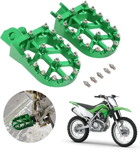 Miniatura 10 de AnXin Estriberas Reposapiés Pedales de Pie Apoyos CNC MX para KLX300 KLX300R KLX300SM 97-07 20-24 KLX250 06-20 KLX250S 09-14 KLX250R 94-96 KLX650