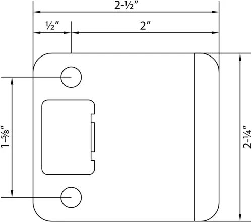 Miniatura 3 de Stone Harbor Hardware Placa de Golpe de Esquina Redonda con Labio Extendido, 2-1/4" x 2", (2-1/2" de Longitud Total), Cromo Pulido
