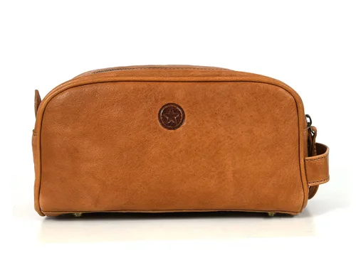 Miniatura 8 de Leather Toiletry Travel Pouch Leather Waterproof Dopp Kit By Aaron Leather Goods