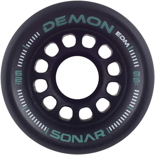 Miniatura 2 de Riedell Demon EDM - Juego de 4 ruedas para patines, 43 mm x 62 mm Negro 95A