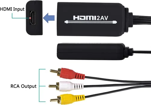 Miniatura 4 de HDMI to RCA, HDMI to RCA Converter Cable, 1080P HDMI Converter to AV 3RCA CVBs Composite Video Audio Supports TV Stick, Roku, Chromecast, Apple TV