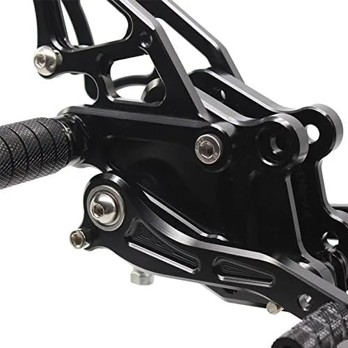 Miniatura 4 de Krace Motocicleta Ajuste Estriberas Traseras Set Para Kawasaki NINJA 300/250 2013-2016 Negro
