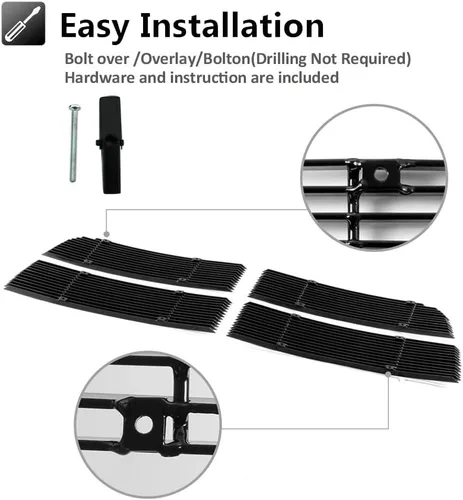 Miniatura 5 de Billet Grille Chrome Grill Insert Combo para Dodge Ram 2500/3500 2010-2012