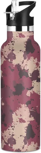 Miniatura 21 de Camouflage Gold Leakproof and BPA Free Reusable Water Bottle with Straw Lid Double-Wall Vacuum Insulation for Gym Sports 11