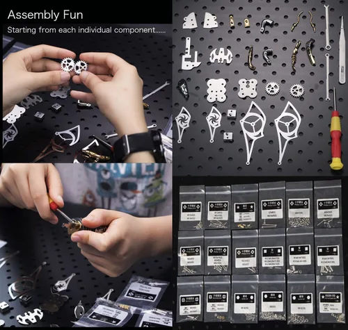 Miniatura 6 de Rompecabezas de metal 3D para adultos, kits de modelos: bricolaje para construir avispas mecánicas de metal, juguete de acero rompecabezas de acero
