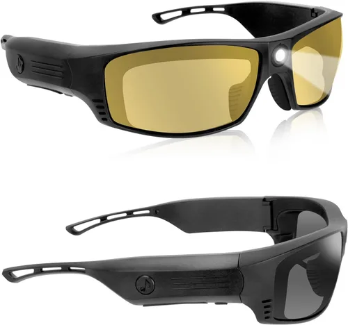 Lentes de seguridad inteligentes con Bluetooth para hombres y mujeres, volumen ultra fuerte, luces LED recargables de 20 horas de tiempo de