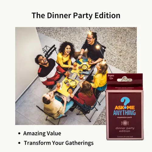 Miniatura 4 de ASKMEANYTHING Paquete de cena - 50 tarjetas de inicio de conversación para cenas memorables